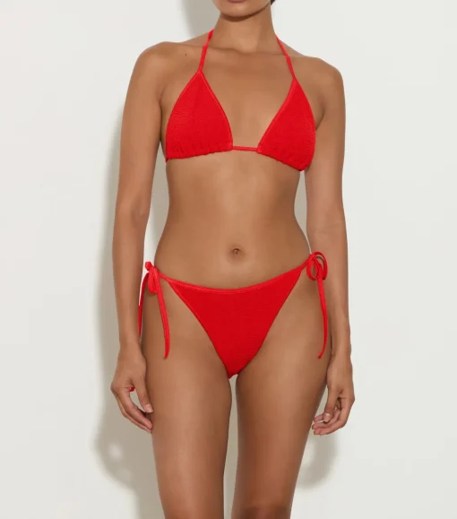 Hunza G Triangle|Bikini Sets-Gina Bikini - Red