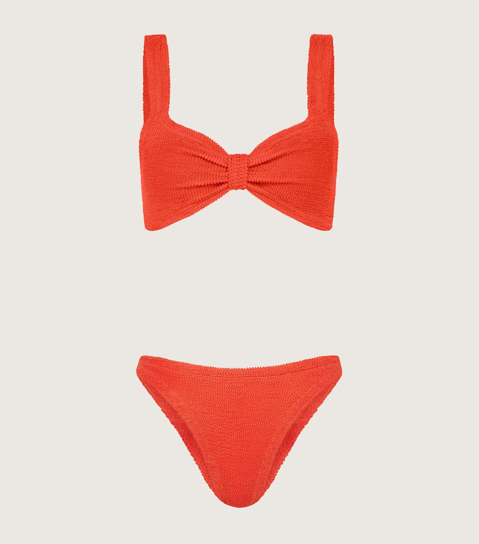 Hunza G Bikini Sets|Bralette-Ashley Bikini - Metallic Tangerine