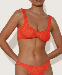Hunza G Bikini Sets|Bralette-Ashley Bikini - Metallic Tangerine