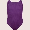 Hunza G Baby 2-6 Yrs-Baby Classic Swim - Metallic Purple Magic