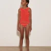 Hunza G Baby 2-6 Yrs-Baby Classic Swim - Red/White Stripe