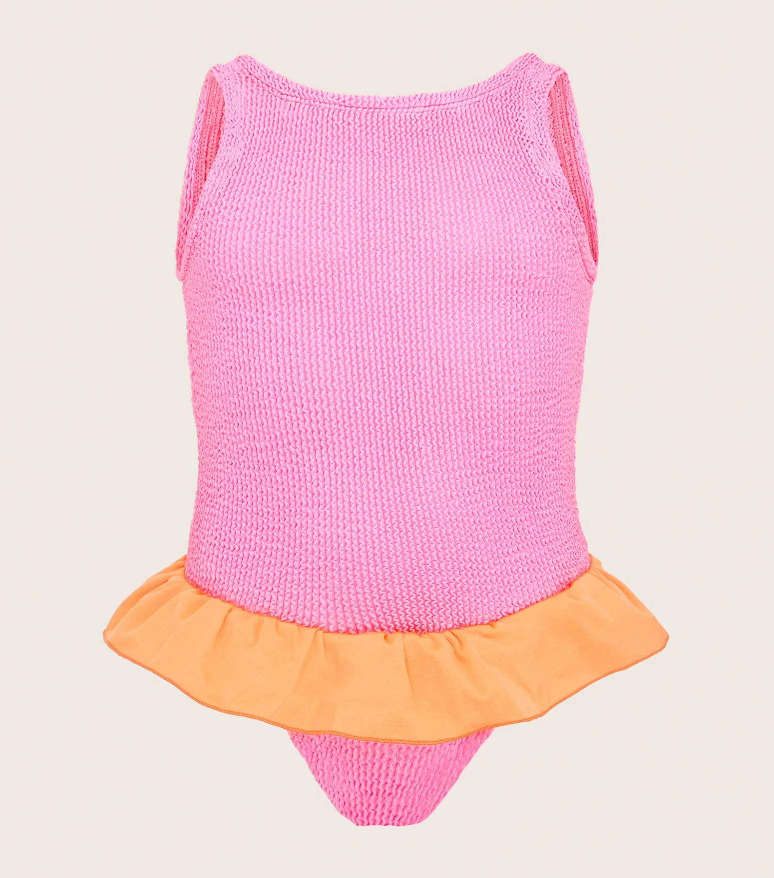 Hunza G Baby 2-6 Yrs-Baby Duo Denise Swim - Bubblegum/Orange