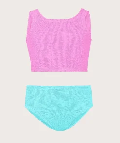 Hunza G Baby 2-6 Yrs-Baby Duo Lyra Bikini - Bubblegum/Aqua