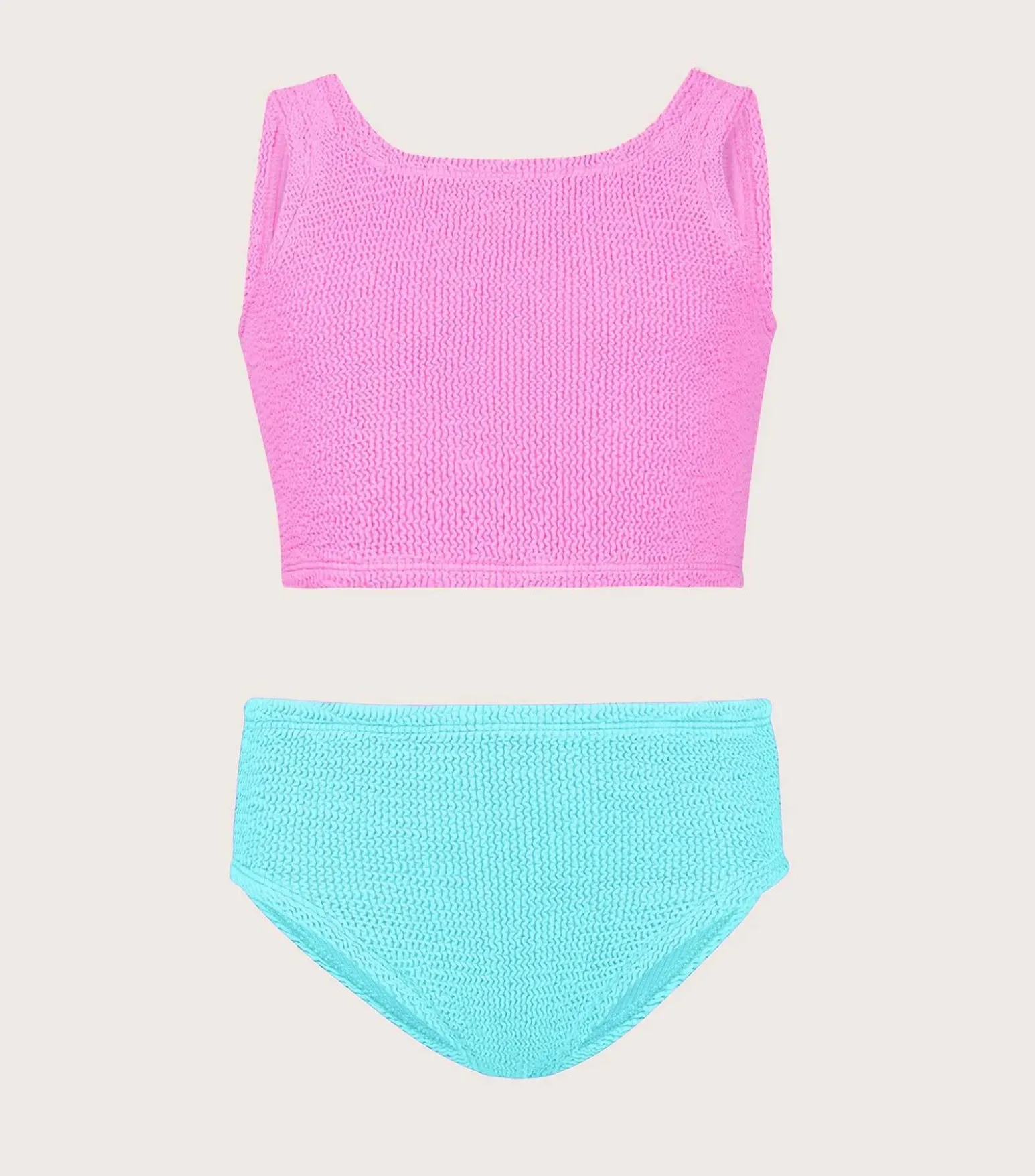 Hunza G Baby 2-6 Yrs-Baby Duo Lyra Bikini - Bubblegum/Aqua