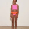 Hunza G Baby 2-6 Yrs-Baby Duo Olive Bikini - Bubblegum/Orange