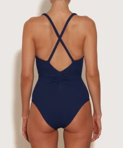 Hunza G Scoop Neck-Bette Swim - Navy