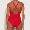 Hunza G Scoop Neck-Bette Swim - Red