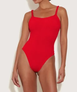 Hunza G Scoop Neck-Bette Swim - Red