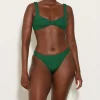 Hunza G Bikini Sets|Bralette-Bonnie Bikini - Metallic Forest Green