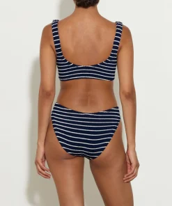 Hunza G Bikini Sets|Bralette-Bonnie Bikini - Navy/White Stripe