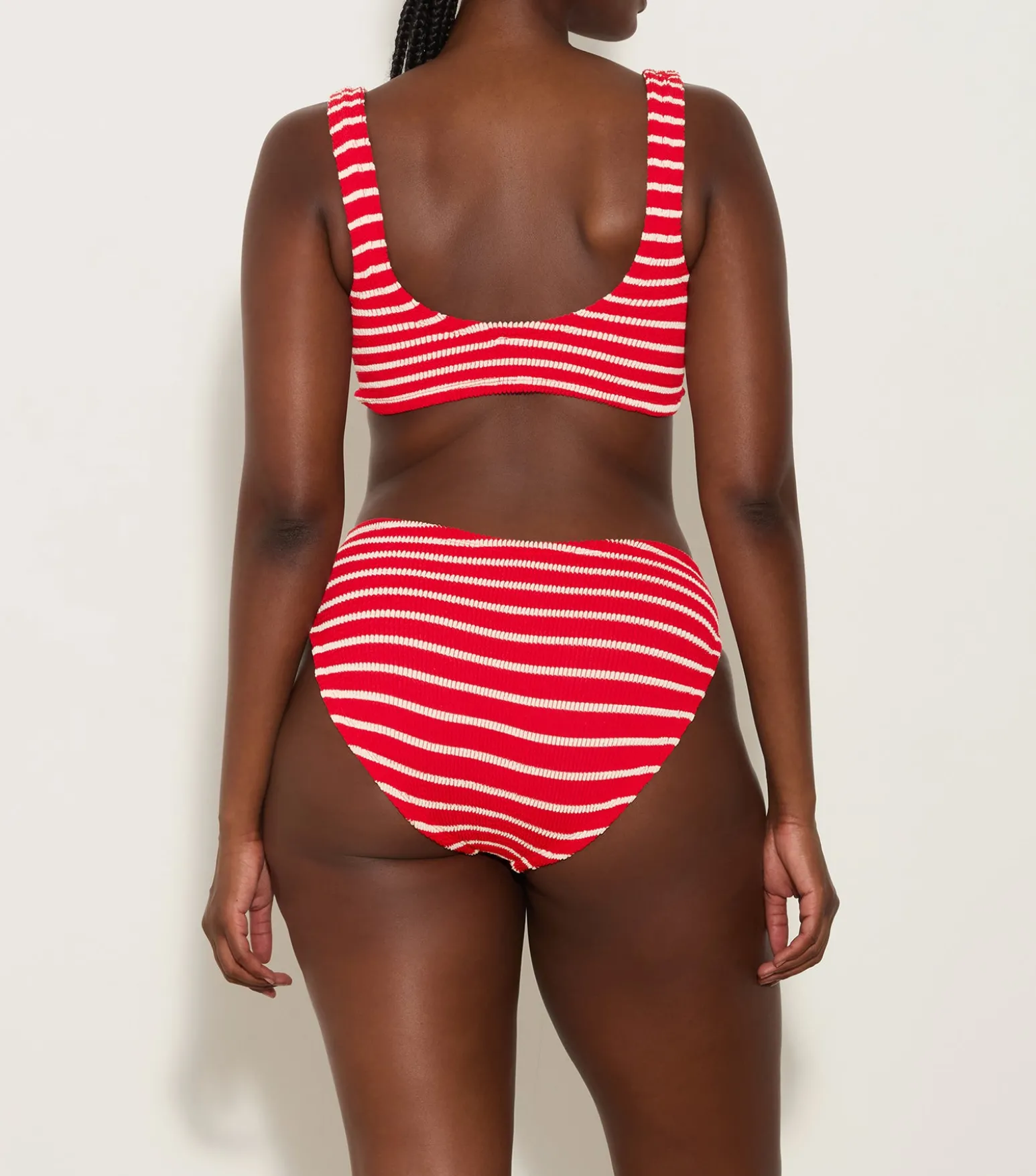 Hunza G Bikini Sets|Bralette-Bonnie Bikini - Red/White Stripe