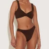 Hunza G Bikini Sets|Bralette-Bonnie Nile Bikini - Metallic Chocolate