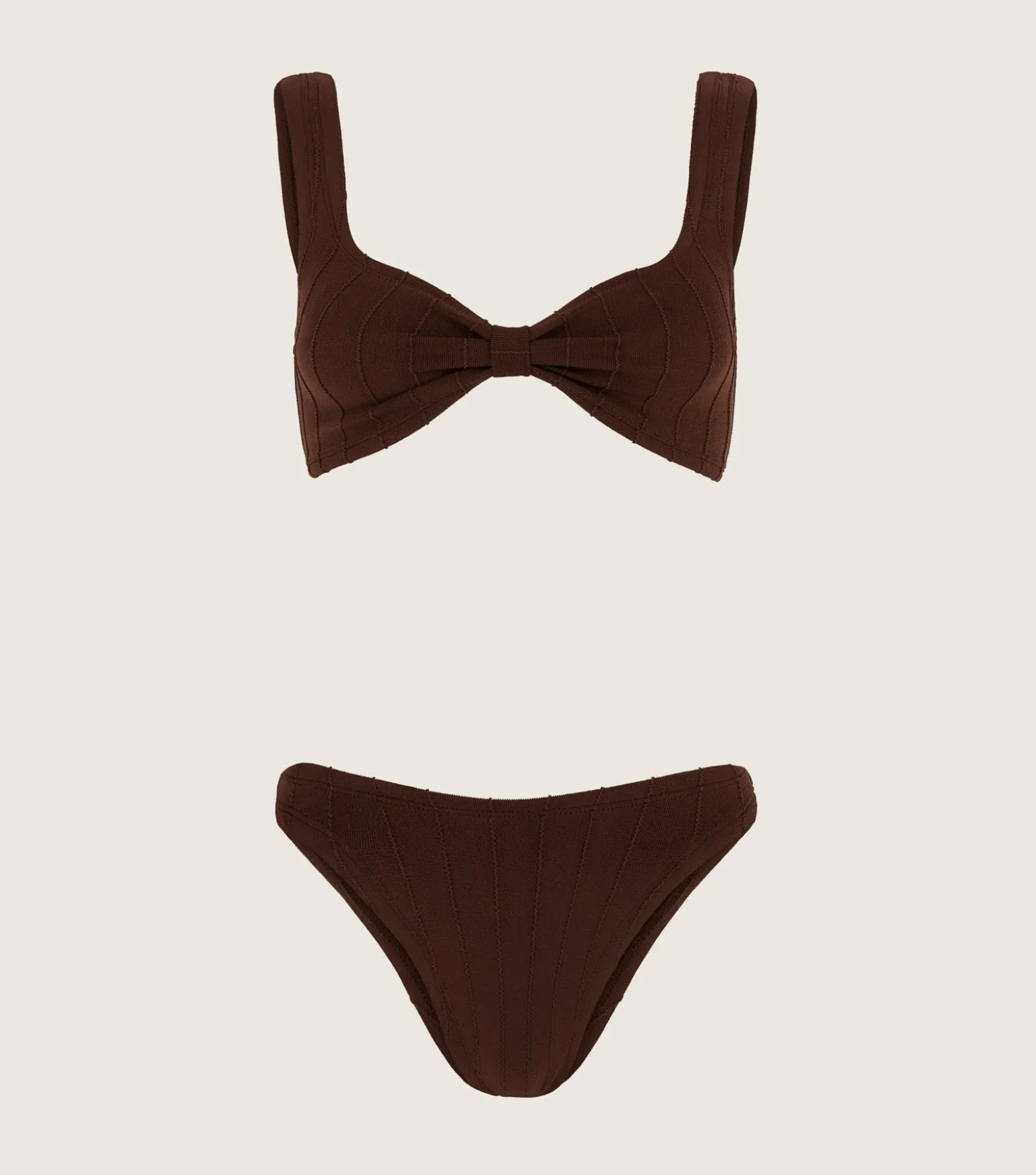 Hunza G Bikini Sets|Bralette-Bonnie Nile Bikini - Metallic Chocolate