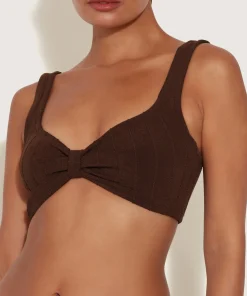 Hunza G Bikini Sets|Bralette-Bonnie Nile Bikini - Metallic Chocolate