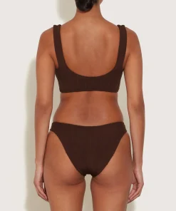 Hunza G Bikini Sets|Bralette-Bonnie Nile Bikini - Metallic Chocolate