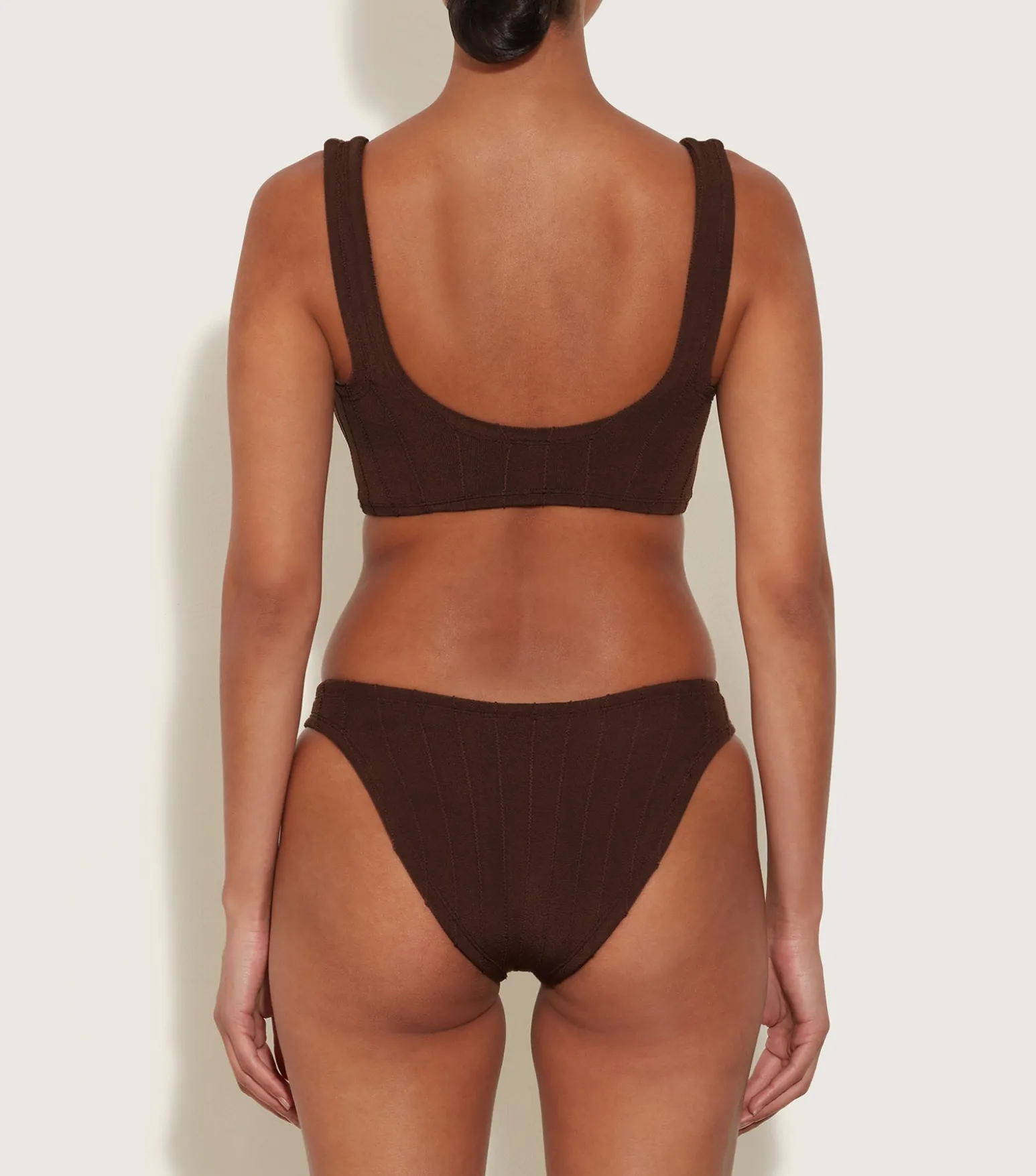 Hunza G Bikini Sets|Bralette-Bonnie Nile Bikini - Metallic Chocolate