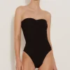 Hunza G Strapless-Brooke Swim - Black