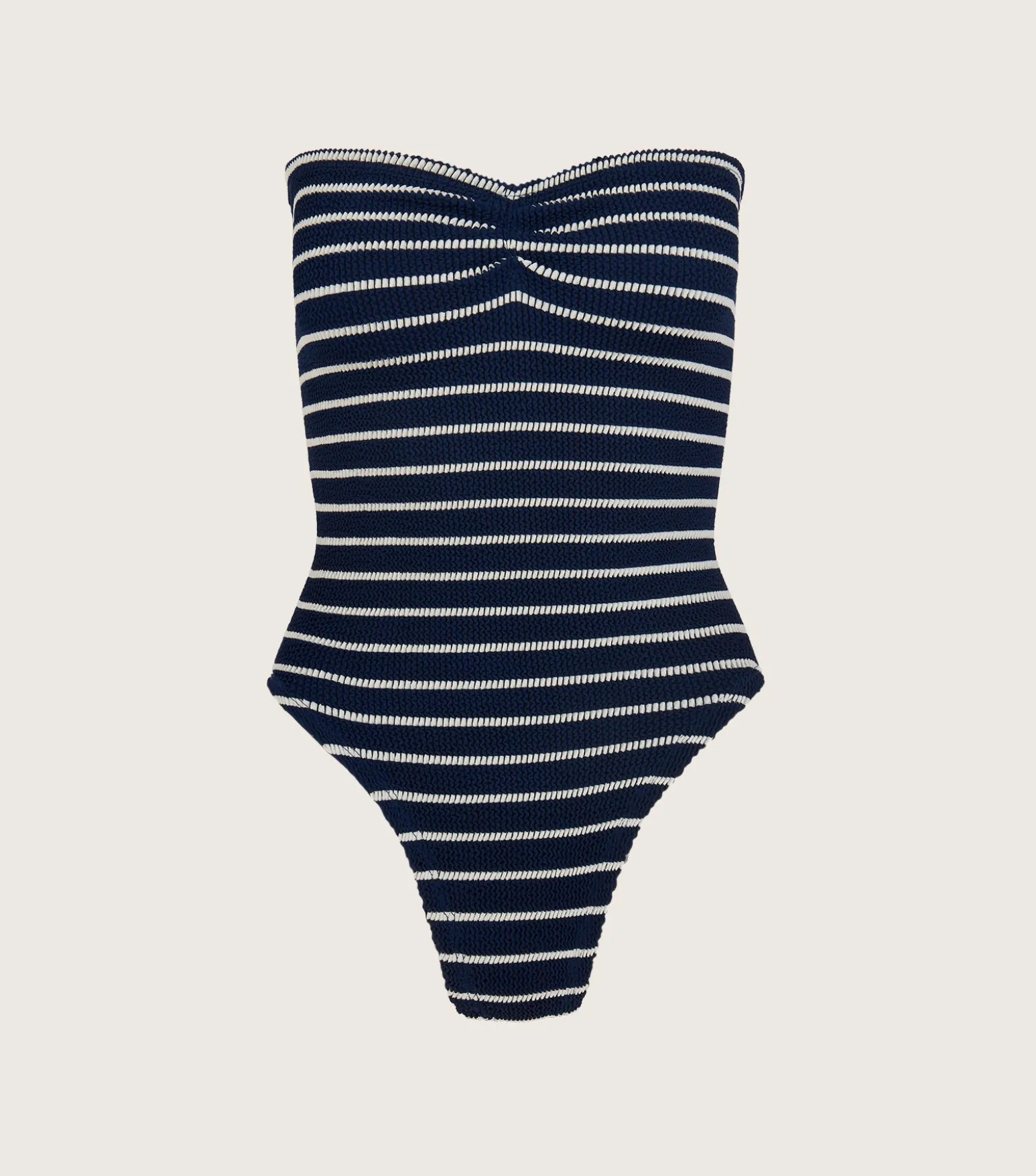 Hunza G Strapless-Brooke Swim - Navy/White Stripe