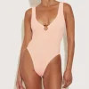 Hunza G V Neck-Celine Swim - Blush