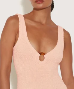 Hunza G V Neck-Celine Swim - Blush