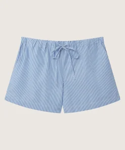 Hunza G Shorts And Skirts-Cotton Shorts - Blue Stripe