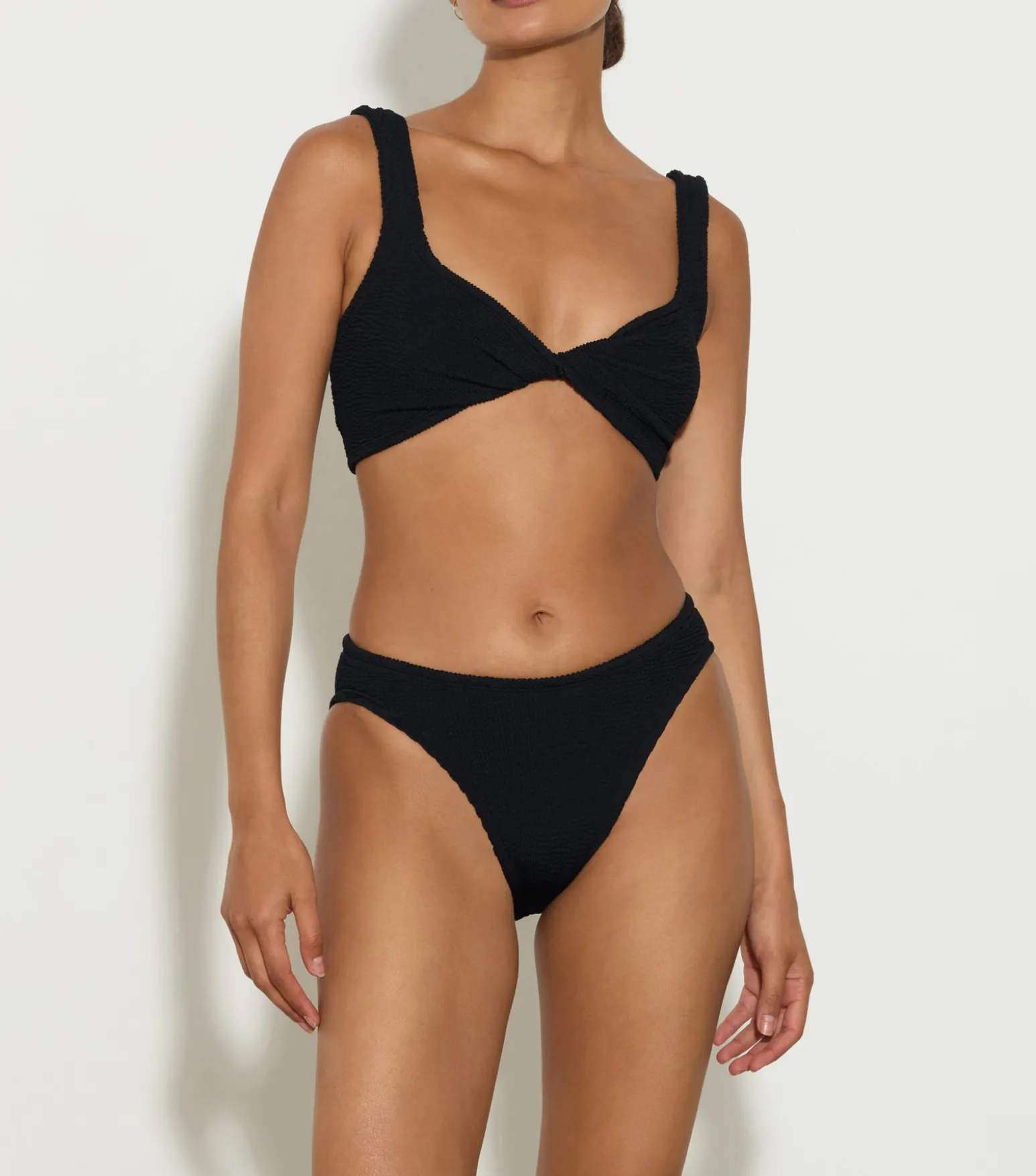 Hunza G Bikini Sets|Bralette-Coverage Juno Bikini - Black