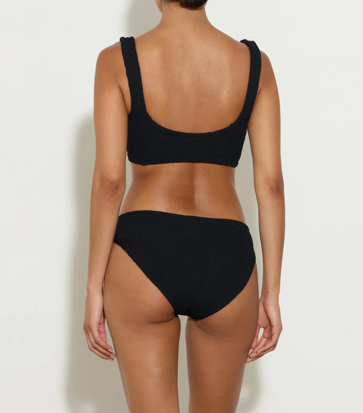 Hunza G Bikini Sets|Bralette-Coverage Juno Bikini - Black