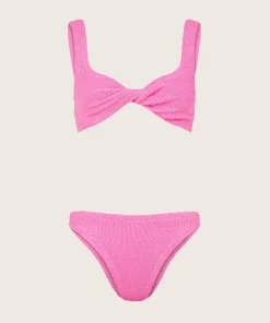 Hunza G Bikini Sets|Bralette-Coverage Juno Bikini - Bubblegum