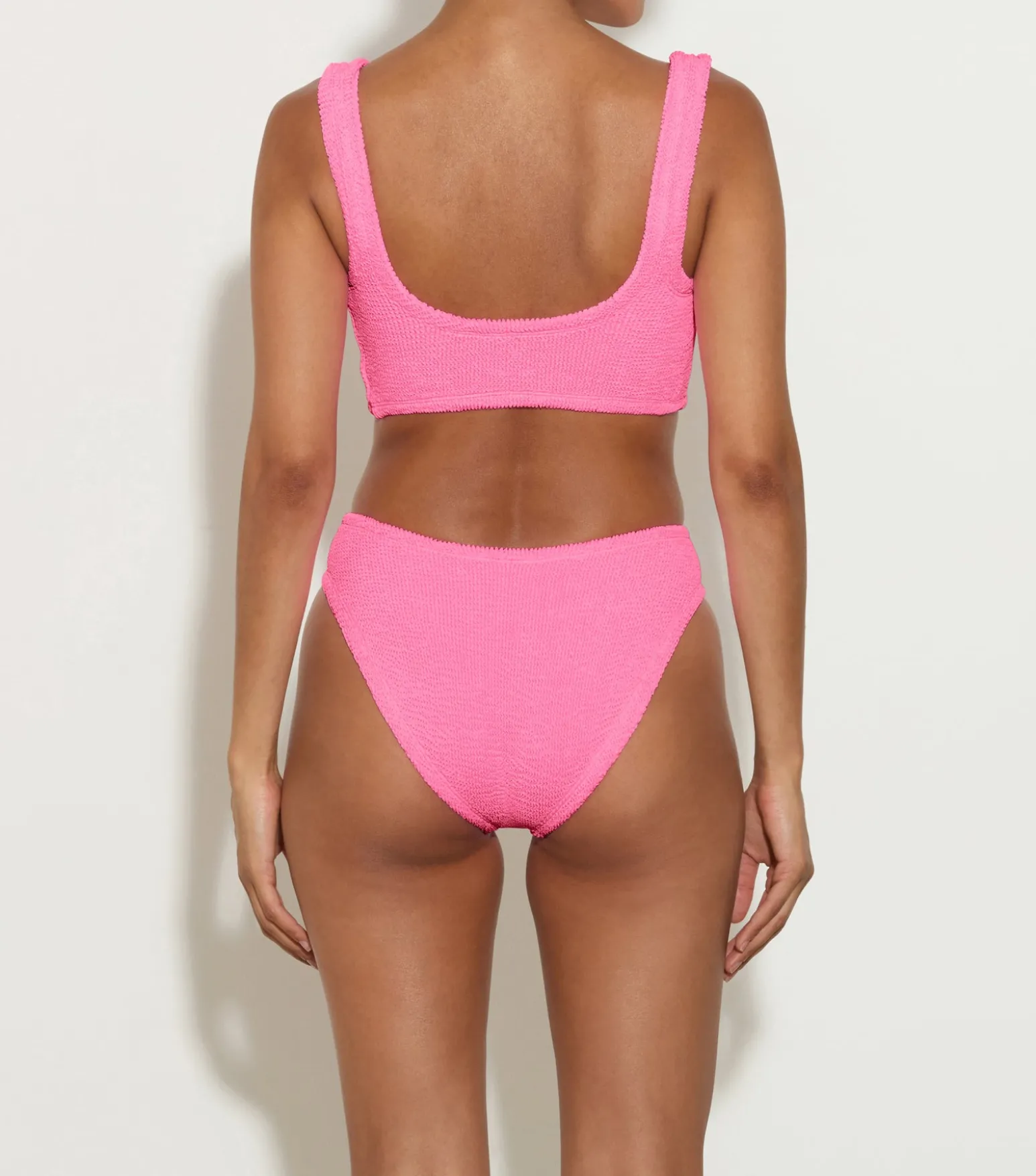 Hunza G Bikini Sets|Bralette-Coverage Juno Bikini - Bubblegum