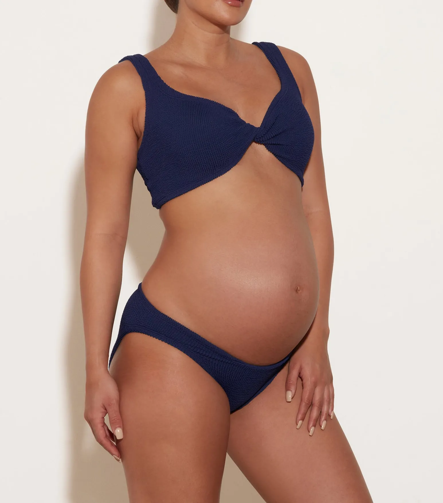 Hunza G Bikini Sets|Bralette-Coverage Juno Bikini - Navy