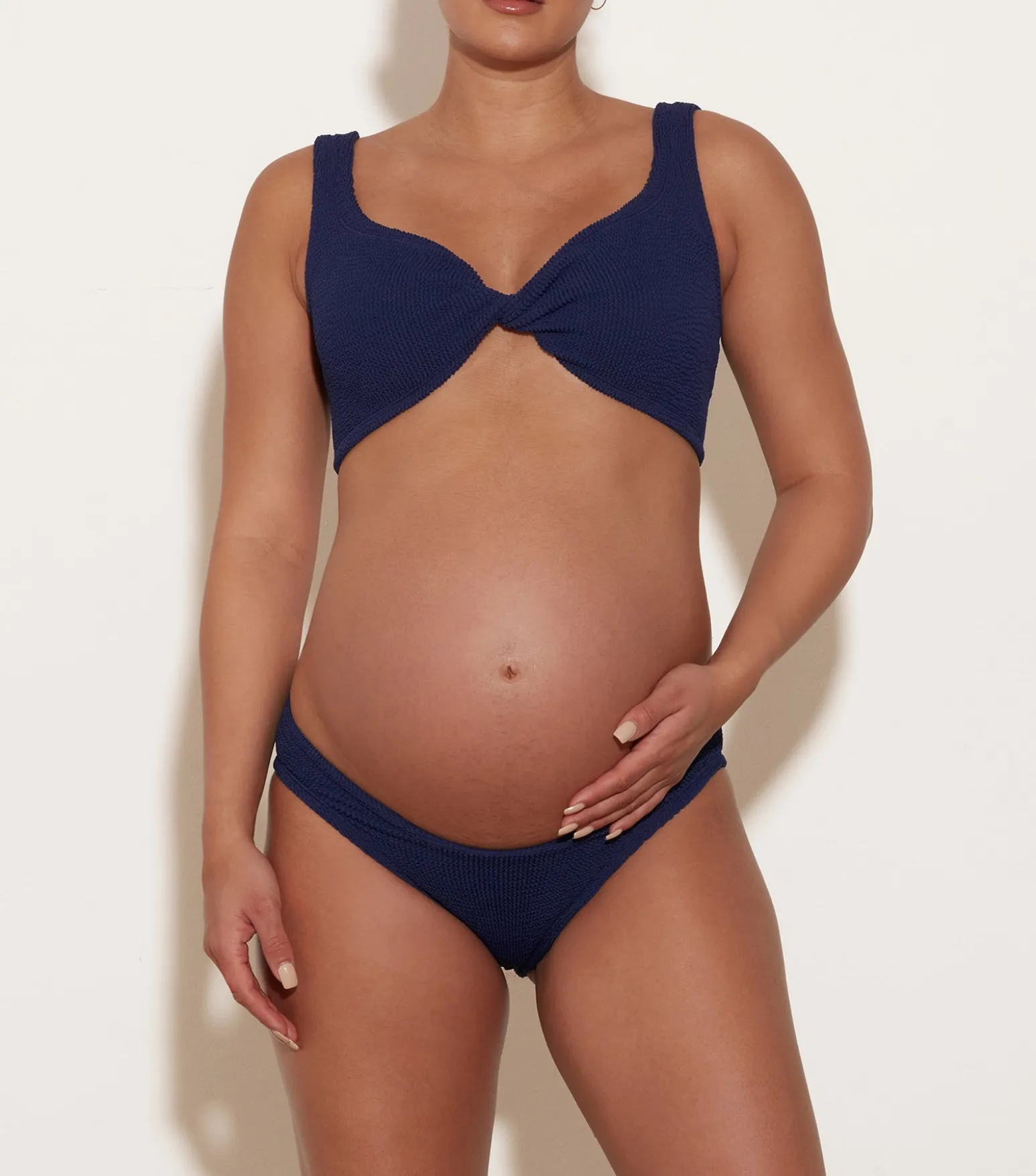 Hunza G Bikini Sets|Bralette-Coverage Juno Bikini - Navy