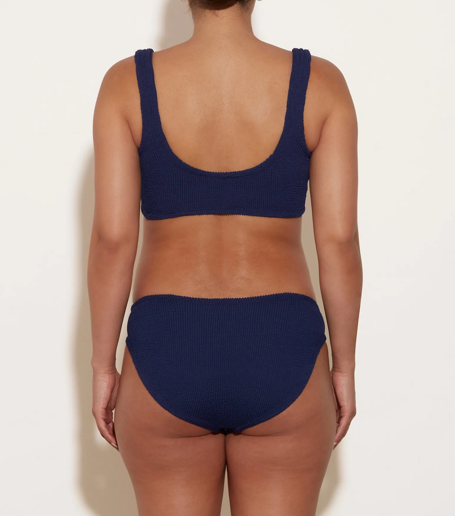 Hunza G Bikini Sets|Bralette-Coverage Juno Bikini - Navy