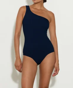 Hunza G One Shoulder-Coverage Nancy Swim - Navy