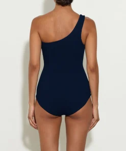 Hunza G One Shoulder-Coverage Nancy Swim - Navy