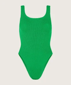 Hunza G Square Neck-Coverage Square Neck Swim - Emerald