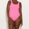 Hunza G Square Neck-Coverage Square Neck Swim - Bubblegum