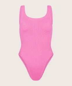 Hunza G Square Neck-Coverage Square Neck Swim - Bubblegum