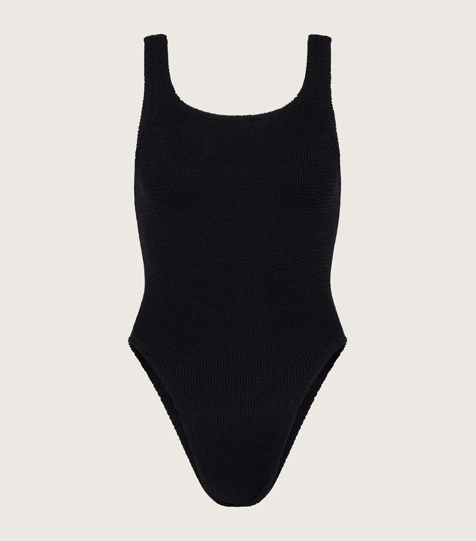 Hunza G Square Neck-Coverage Square Neck Swim - Black