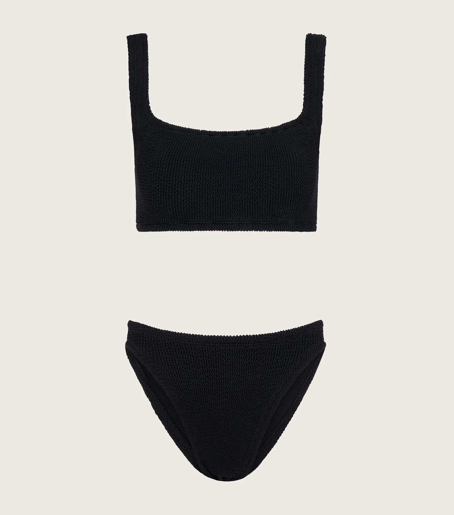 Hunza G Bikini Sets|Bralette-Coverage Xandra Bikini - Black