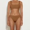 Hunza G Bikini Sets|Bralette-Coverage Xandra Bikini - Metallic Cocoa