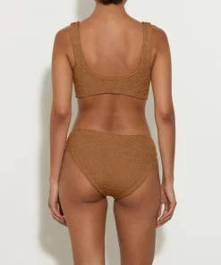 Hunza G Bikini Sets|Bralette-Coverage Xandra Bikini - Metallic Cocoa