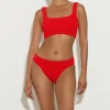Hunza G Bikini Sets|Bralette-Coverage Xandra Bikini - Red