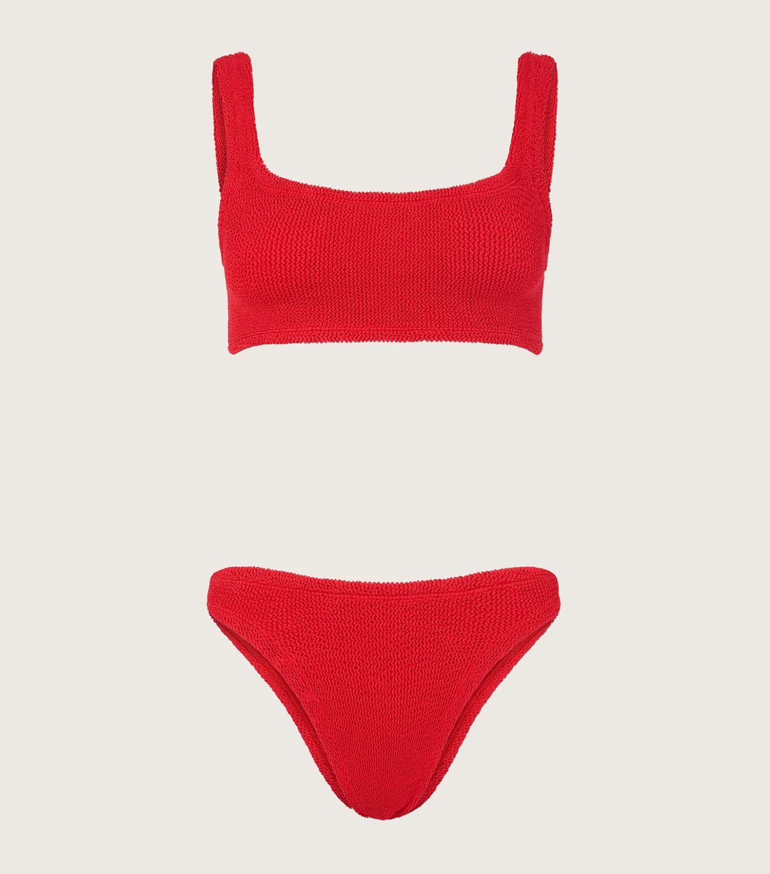 Hunza G Bikini Sets|Bralette-Coverage Xandra Bikini - Red