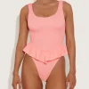 Hunza G Scoop Neck-Denise Swim - Peach