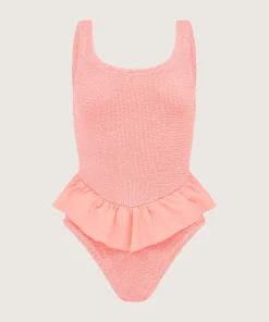Hunza G Scoop Neck-Denise Swim - Peach