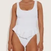Hunza G Scoop Neck-Denise Swim - White