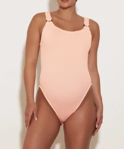 Hunza G Scoop Neck-Domino Swim - Blush