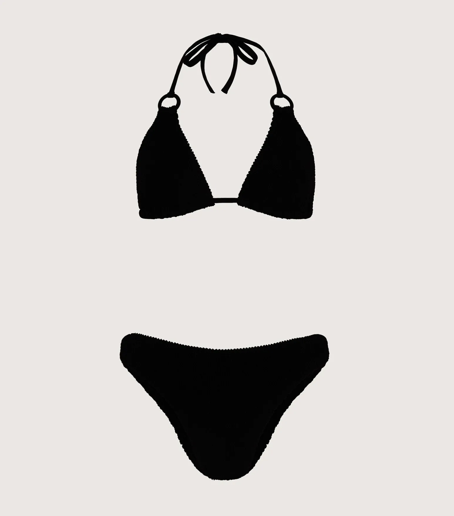 Hunza G Bikini Sets|Triangle-Eva Bikini - Black