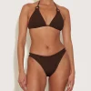 Hunza G Triangle|Bikini Sets-Eva Bikini - Metallic Chocolate