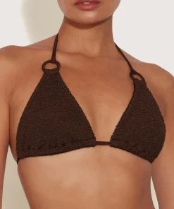 Hunza G Triangle|Bikini Sets-Eva Bikini - Metallic Chocolate
